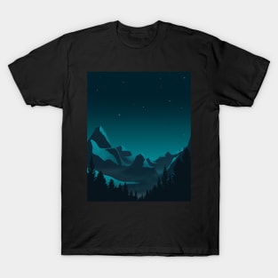 Teal Twilight Landscape T-Shirt